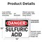 Signmission Sulfuric Acid Danger Sign, Plastic, 14in W x 10in L, 2PK OS-2PACK-DS-P-1014-L-19474 - alternate 4